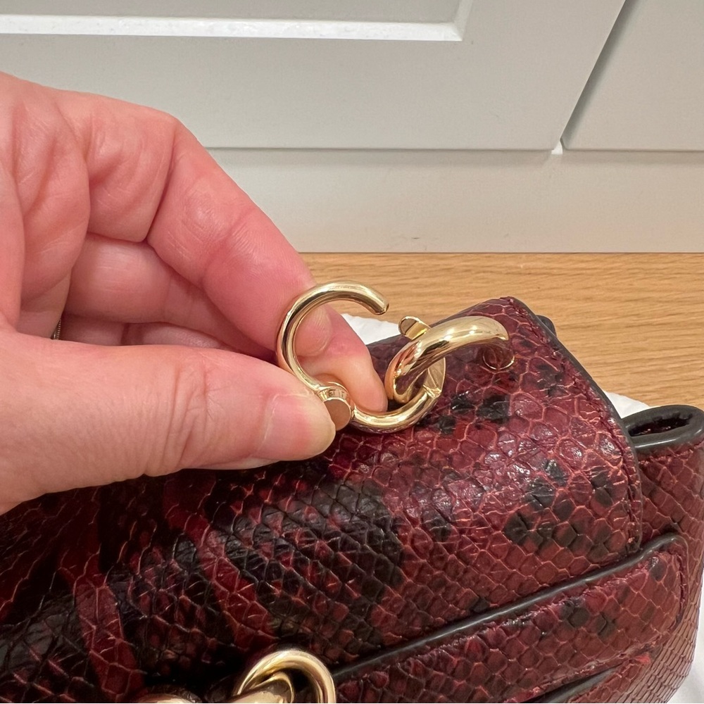 Michael Kors Mott Chain Python Mini Convertible Backpack - Picture 8 of 8